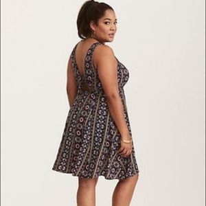 Torrid Challis Bow Back Ikat Dress!